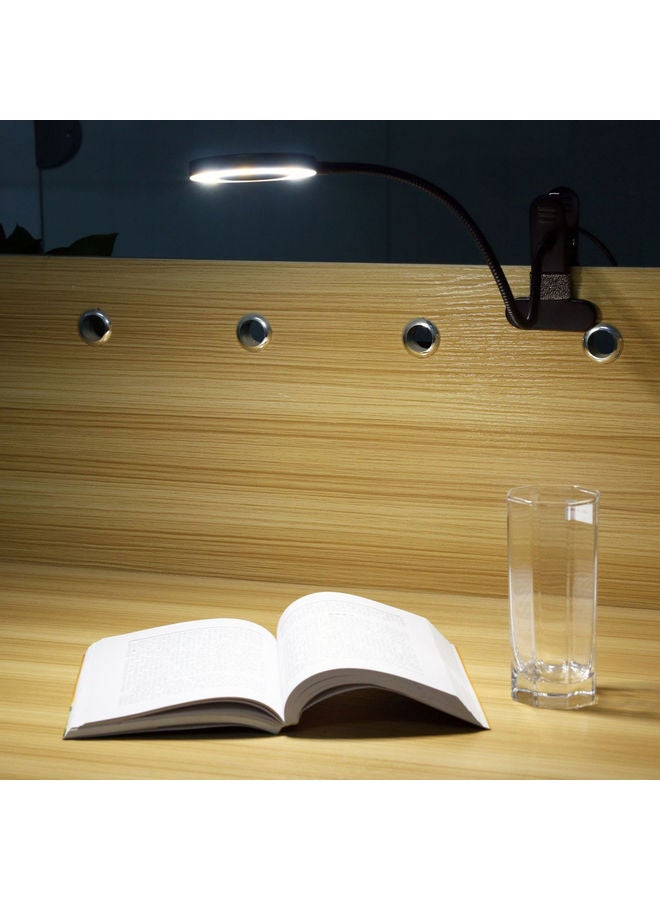 LED clip desk lamp warm and cold dual color Black 19*7.7*14.6cm - Image 4