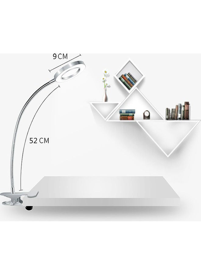 LED clip desk lamp warm and cold bicolor Silver 19*7.7*14.6cm - Image 5