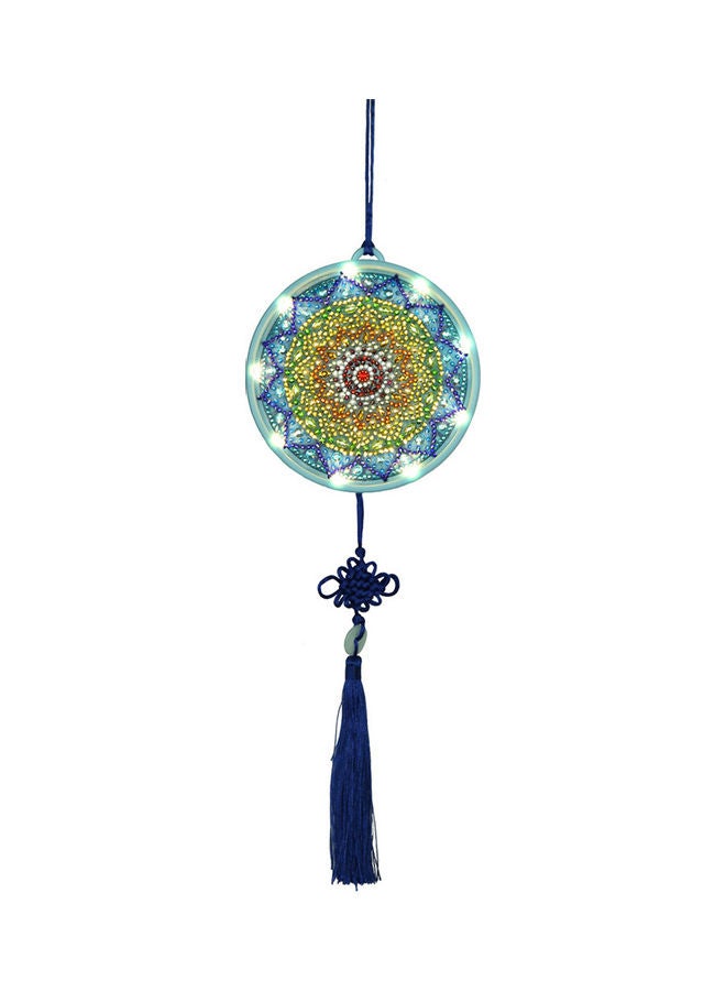 Generic - DIY handmade 5D diamond painting night light mandala flower 15X15cm (without battery) White 16*3.5*16cm - Image 1
