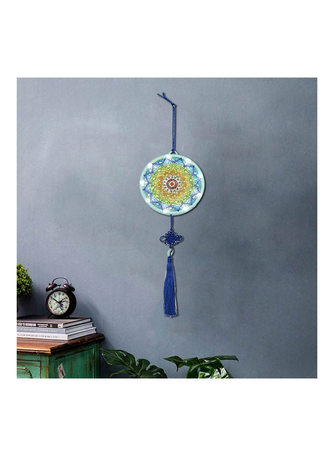 Generic - DIY handmade 5D diamond painting night light mandala flower 15X15cm (without battery) White 16*3.5*16cm - Image 1