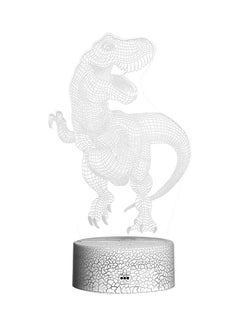 3D Dinosaur Crack Base Colorful Night Light Touch Remote Control White 21.5*5.3*15cm