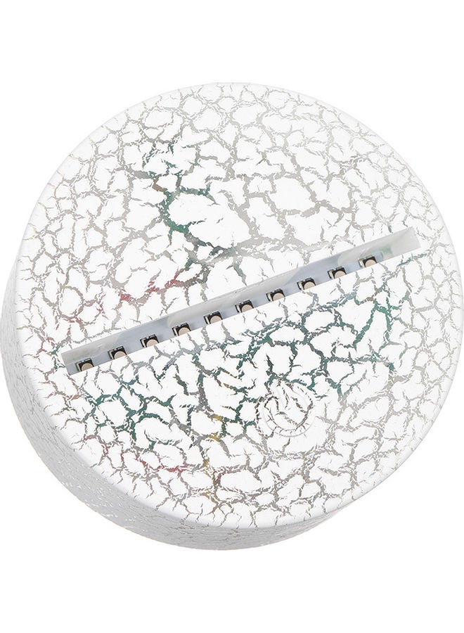 Generic - 3D Dinosaur Crack Base Colorful Night Light Touch Remote Control White 21.5*5.3*15cm - Image 1