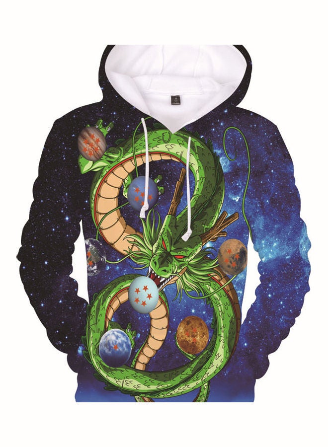 Digital Printed Hooded Blue/Green - Image 1