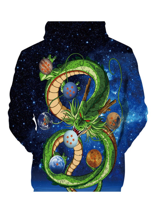 Digital Printed Hooded Blue/Green - Image 2