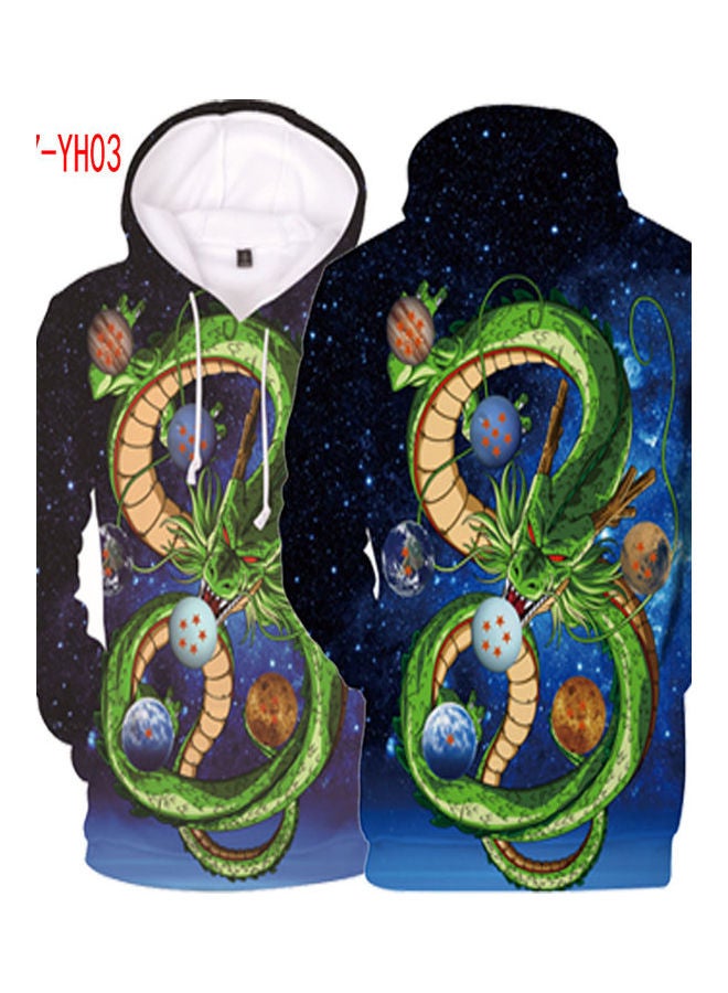 Digital Printed Hooded Blue/Green - Image 4