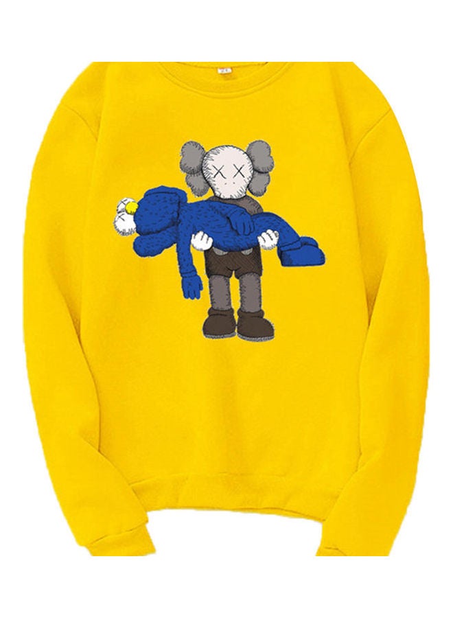 Round Neck Sweatshirt Yellow - Image 1