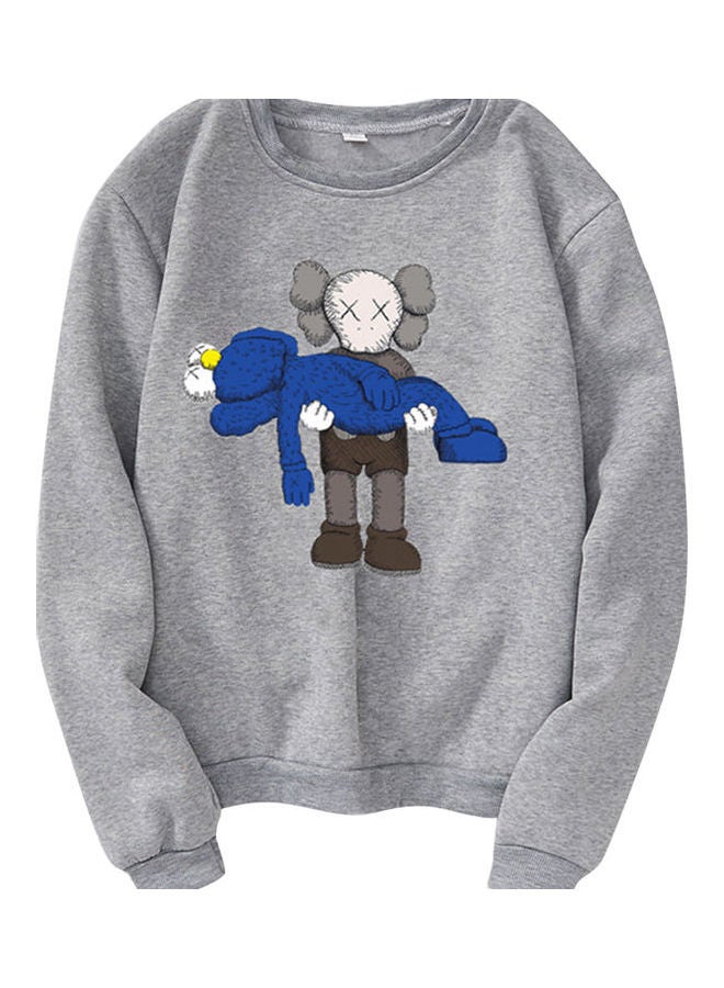 Round Neck Sweatshirt Grey - Image 1