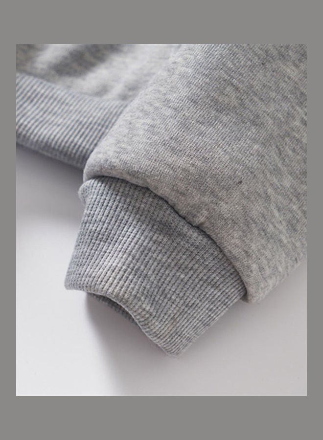 Round Neck Sweatshirt Grey - Image 5