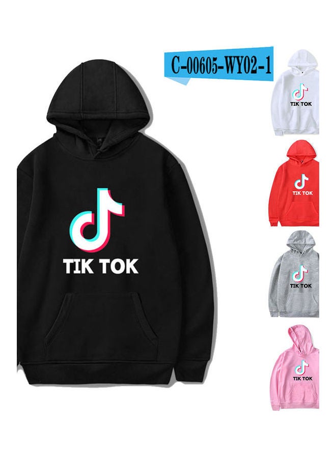 Loose Long Sleeve Hooded Sweatshirts pink - Image 3