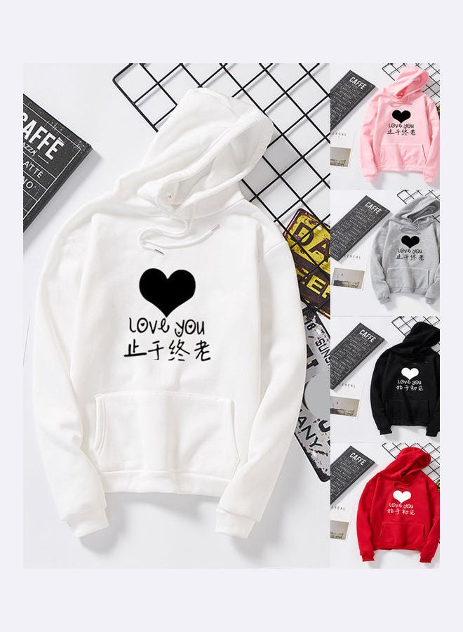 Generic - Thicken Casual Loose Printing Hooded Sweatshirts Red - Image 1