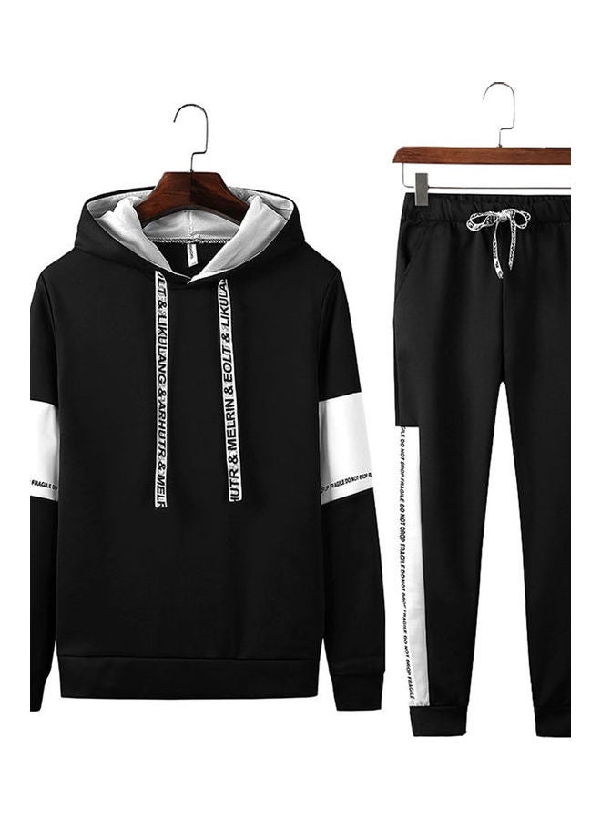 Long-Sleeved Sportswear Top And Pants black  - Image 4
