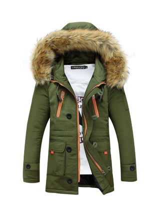 Warm Thick Hooded Jacket Army Green - v1606419533/N42600856V_1