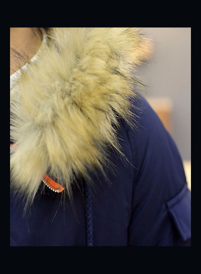 Generic - Warm Thick Hooded Cotton-Padded Jacket Navy - Image 1