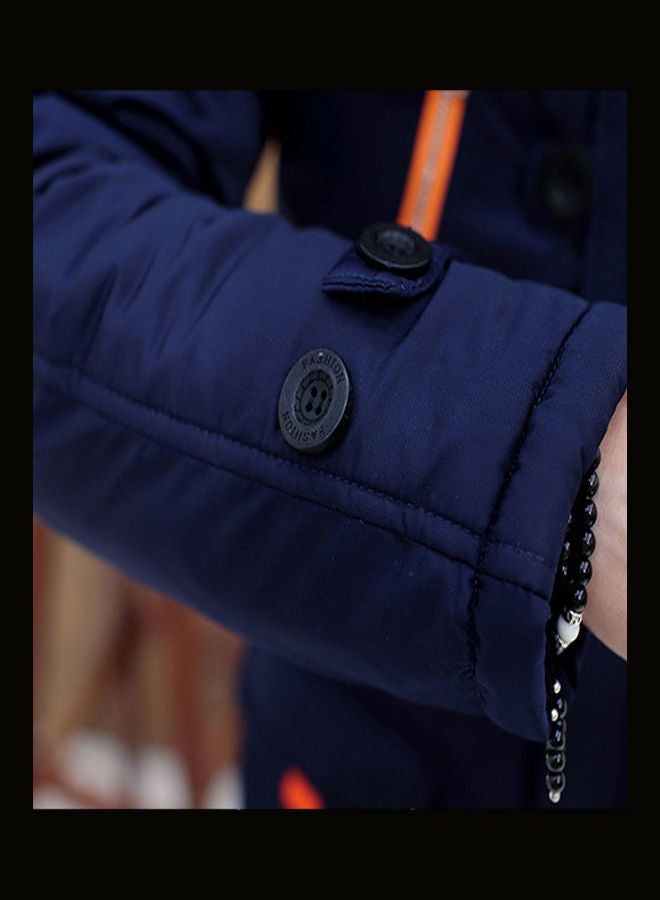 Generic - Warm Thick Hooded Cotton-Padded Jacket Navy - Image 1