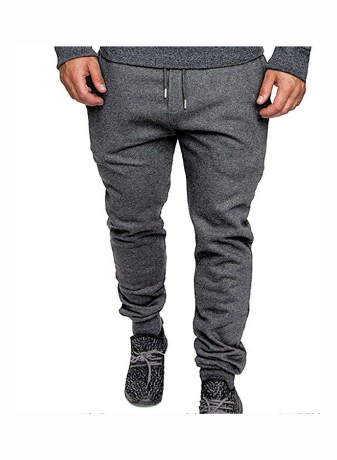 بنطال رياضي خفيف للركض برباط رمادي