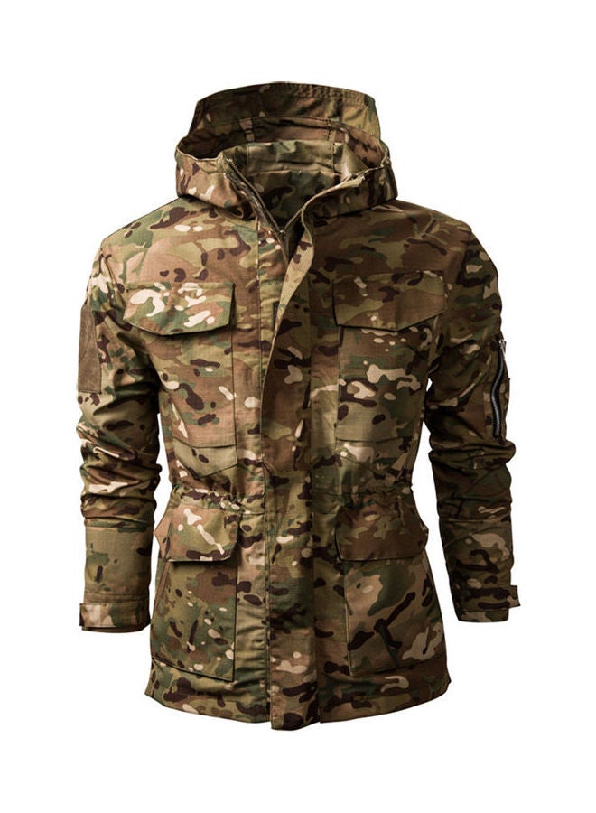 Windbreaker Camouflage Hoodie Army Green  - Image 1