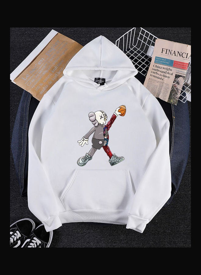 Walking Doll Cartoon Thicken Autumn Winter Loose Pullover White - Image 1