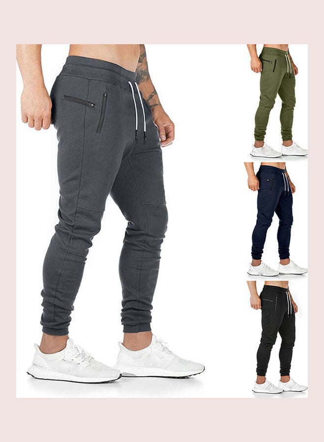 Drawstring Fitness Sweatpants Grey  - Image 3