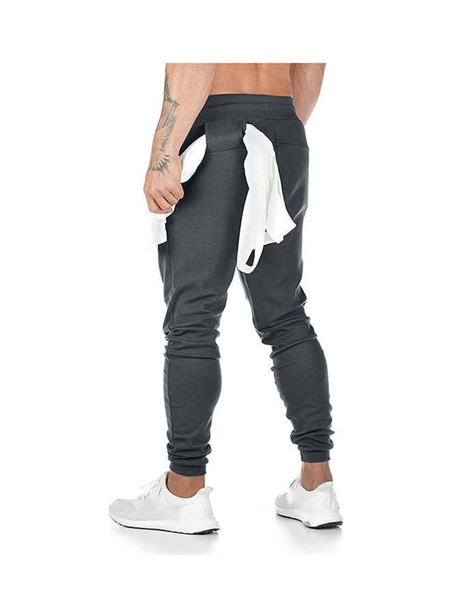 Drawstring Fitness Sweatpants Grey  - Image 4