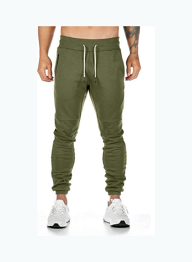Drawstring Fitness Sweatpants Green  - Image 1