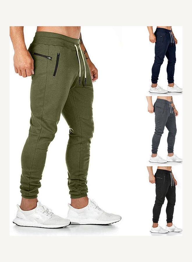 Drawstring Fitness Sweatpants Green  - Image 3