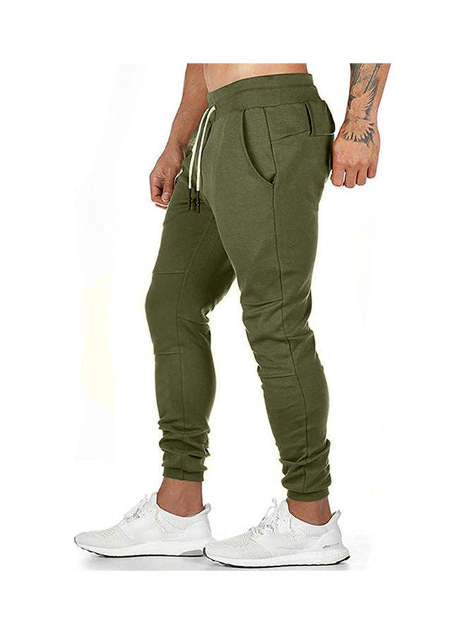 Drawstring Fitness Sweatpants Green  - Image 5