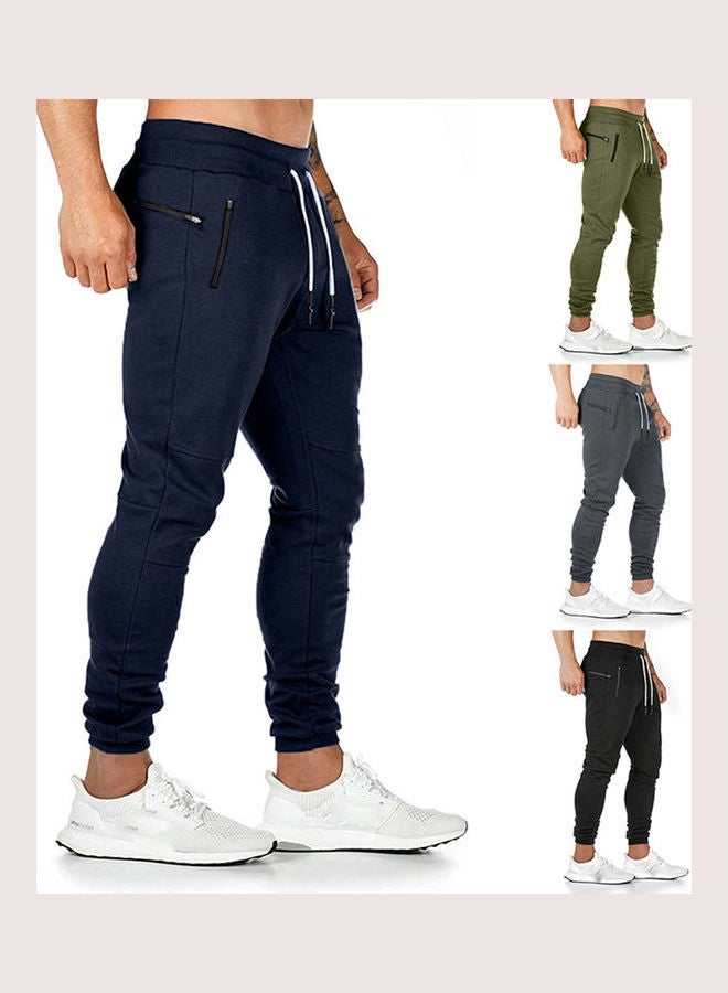 Drawstring Fitness Sweatpants Navy  - Image 3
