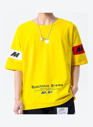 Short Sleeve Loose T Shirt Yellow - v1606419624/N42604628V_1