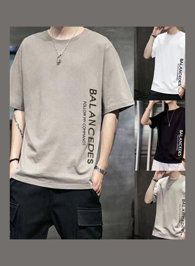 Short Sleeve Printed T-shirt Khaki  - Image 3