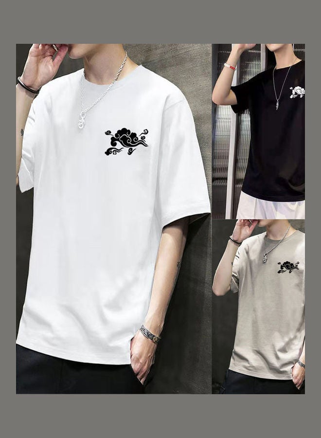 Short Sleeve Printed T-shirt Black - Image 5