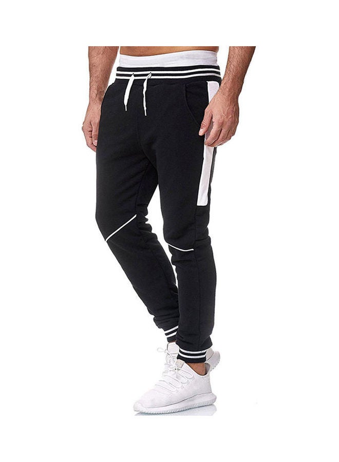 Drawstring Sports Jogger Black/White  - Image 2