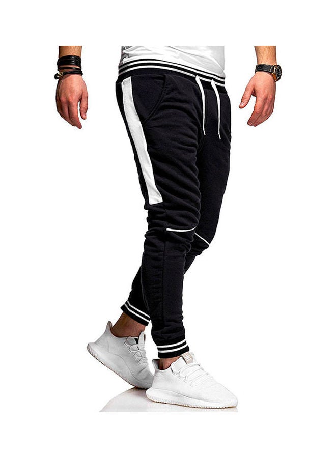 Drawstring Sports Jogger Black/White  - Image 3
