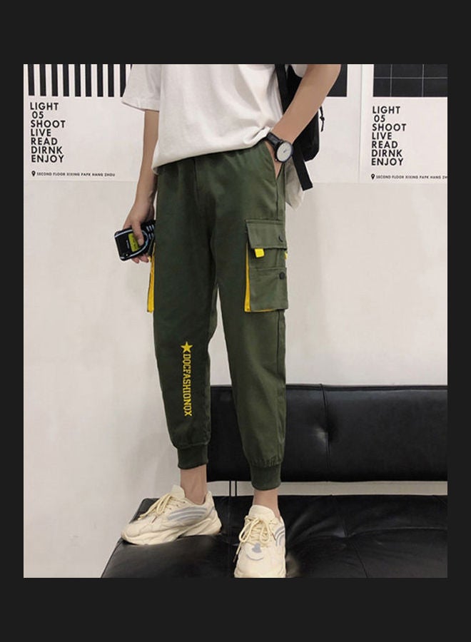 Multi-Pockets Sports Cargo Pant Army Green - Image 5
