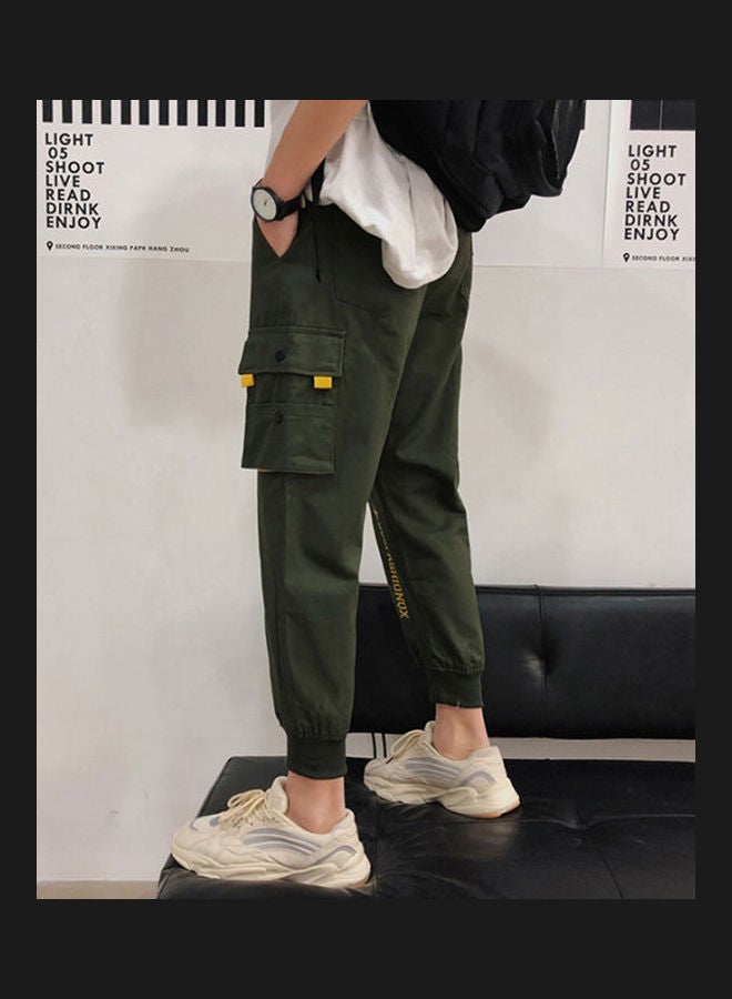 Multi-Pockets Sports Cargo Pant Army Green - Image 2