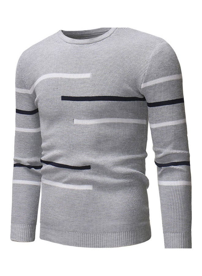 Casual Crew Neck Sweater Grey  - Image 1