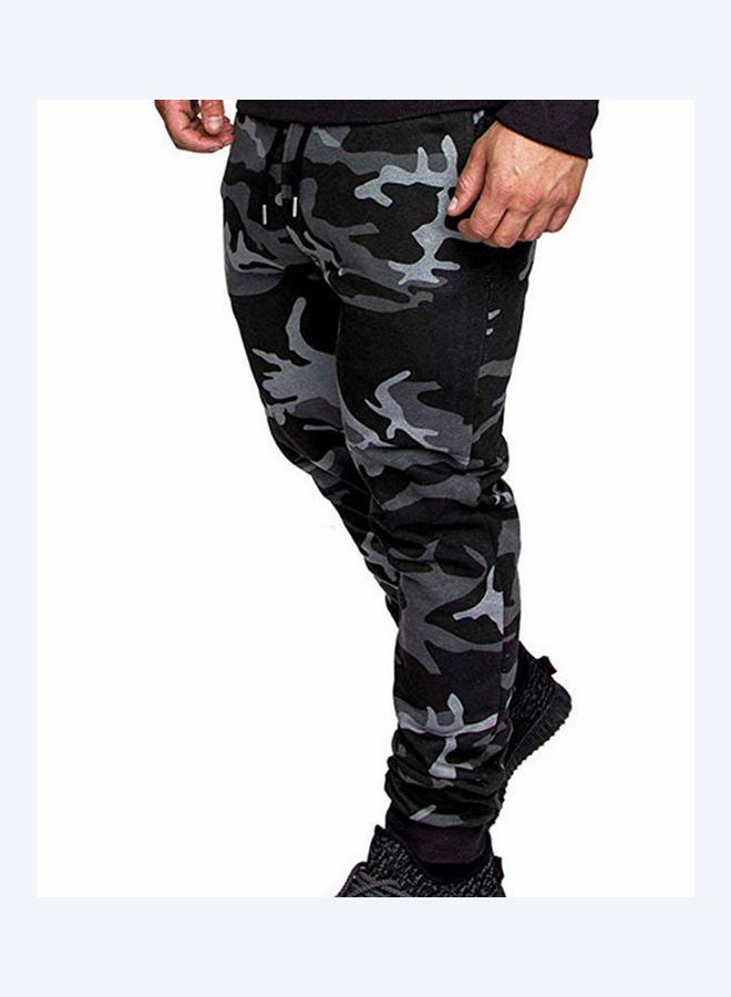 بنطال رياضي برباط رمادي/أسود - Image 2