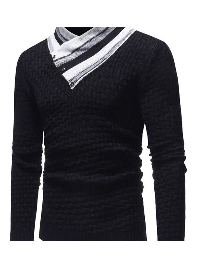 Casual Winter Sweater Black - Image 3