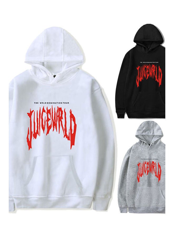 WRLD Letter Printed Loose Pullover Tops Black  - Image 5