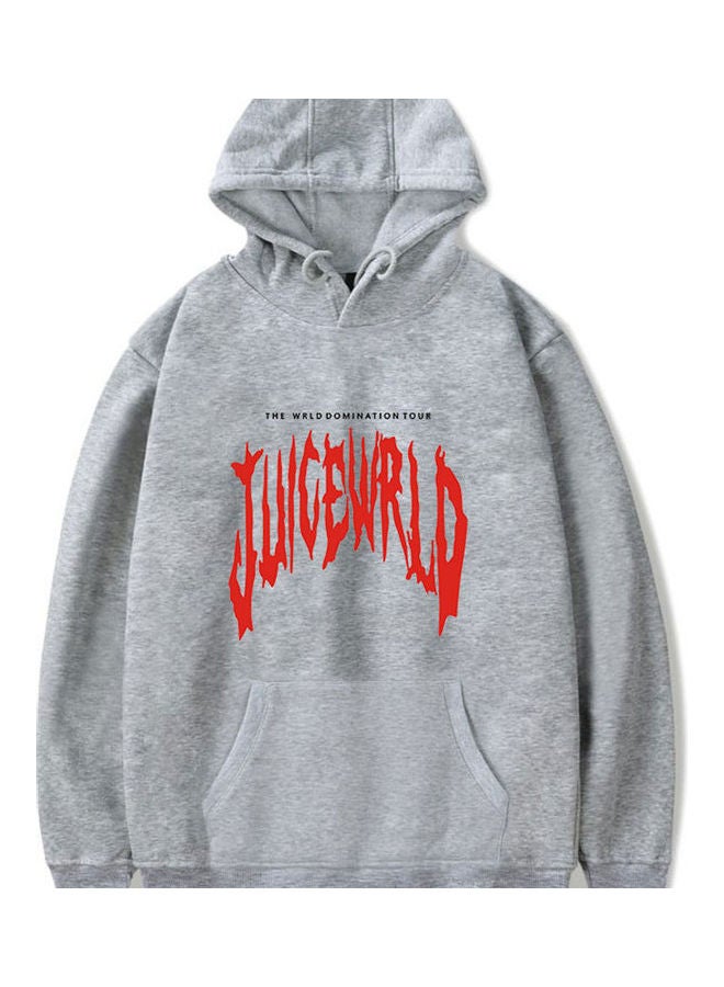 Casual Long Sleeve Hoodie Grey
