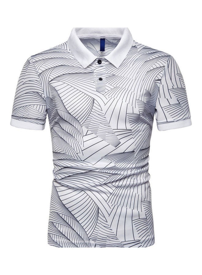 Fashion Wave Pattern Summer Shirt white - Image 1