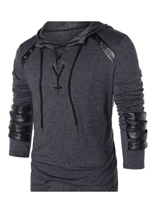 Long Sleeves Loose Sweatshirts gray  - Image 4