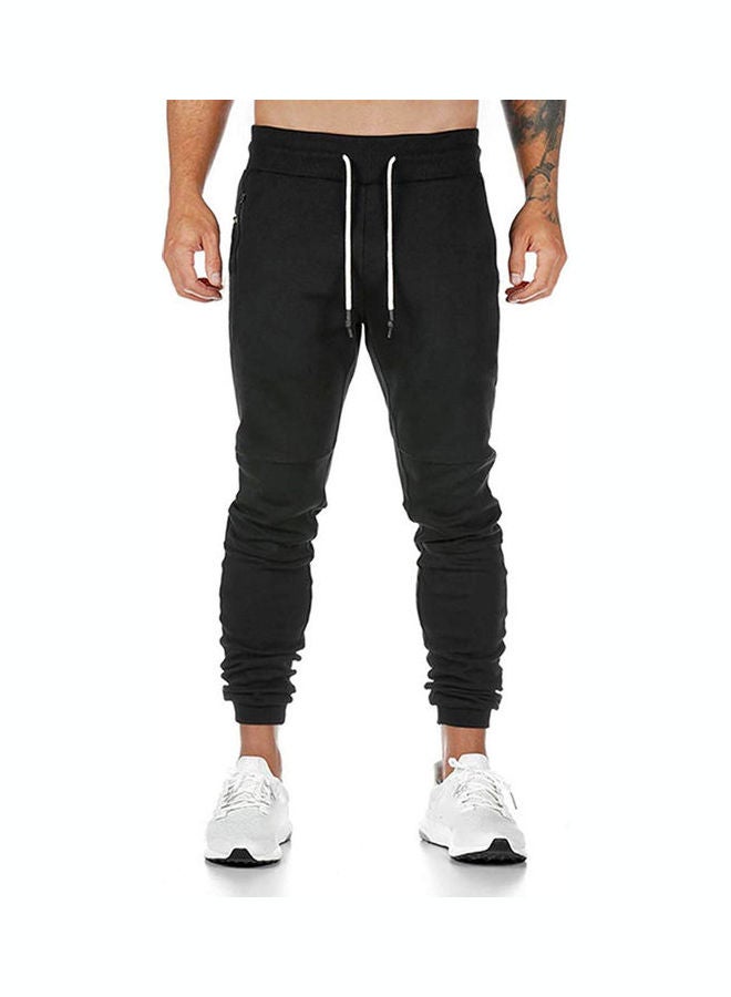 Drawstring Fitness Sweatpants Black  - Image 1