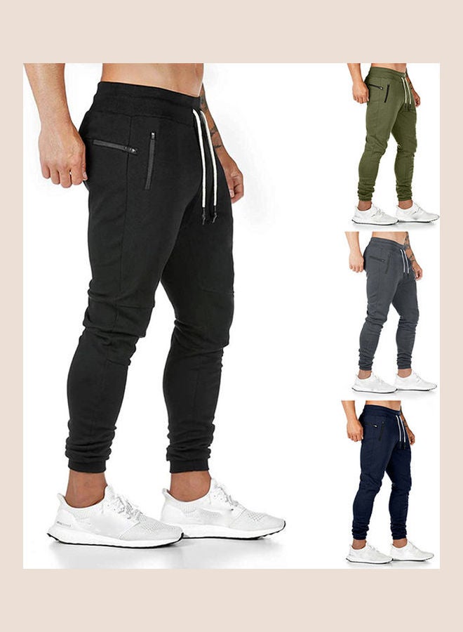 Drawstring Fitness Sweatpants Black  - Image 3