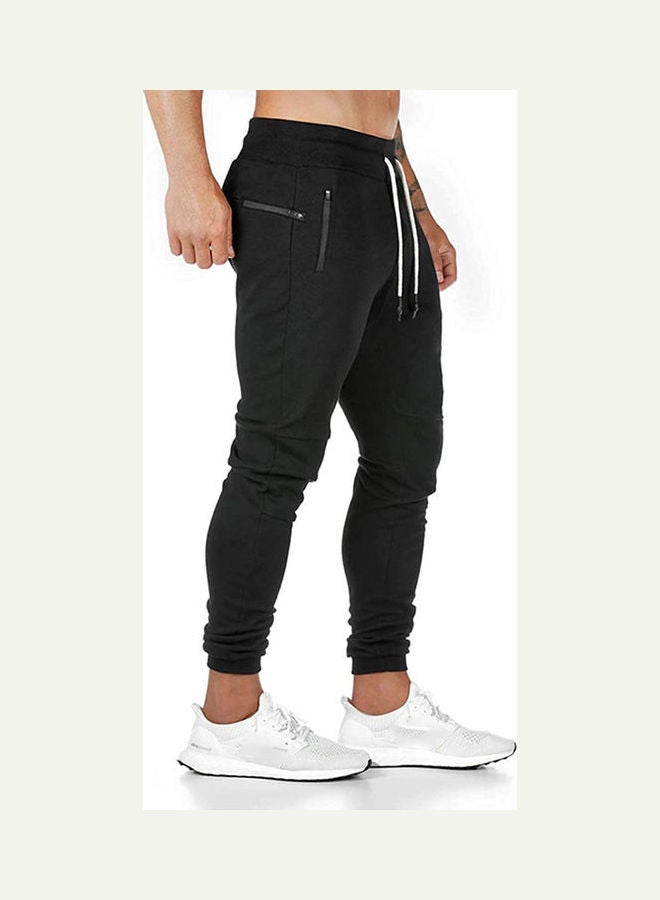Drawstring Fitness Sweatpants Black  - Image 5