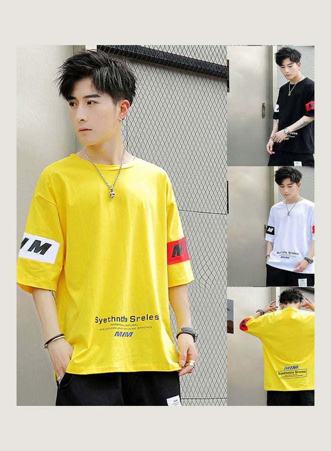 Short Sleeve Loose T Shirt White - Image 3