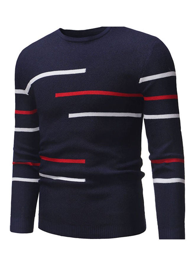 Casual Crew Neck Sweater Navy  - Image 1