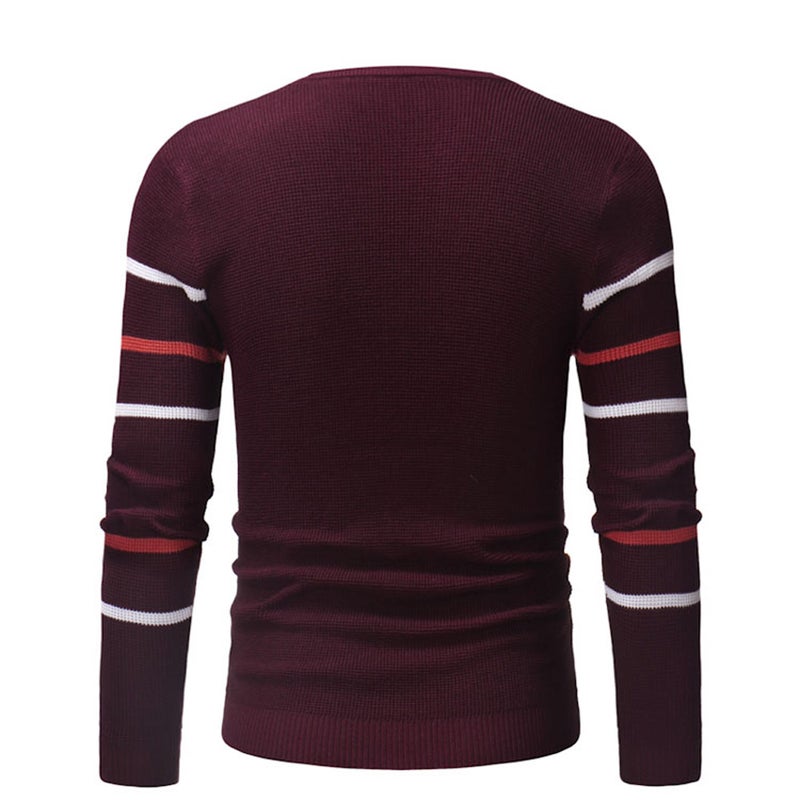 سترة كاجوال بفتحة رقبة مستديرة أحمر - Image 2