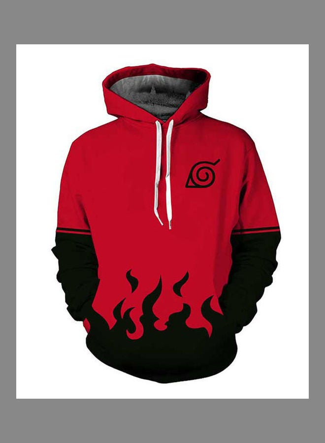 3D Digital Fashion Printed Hoodie Red/Black - Image 1
