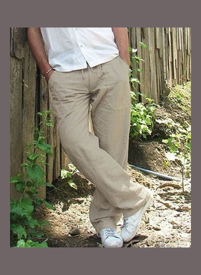 Plain Straight Track Jogger Drawstring Slacks Casual Pants black  - Image 2