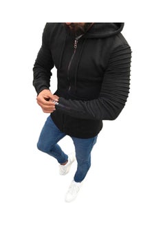 Warm Casual Zipper Sweatshirt Black